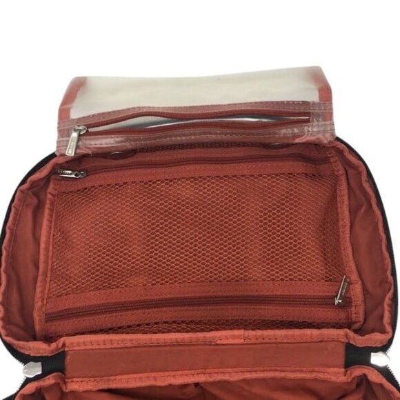 Delsey Paris Toiletry Hanging Make Up Cosmetics Bag Travel Case Black - Picture 14 of 16